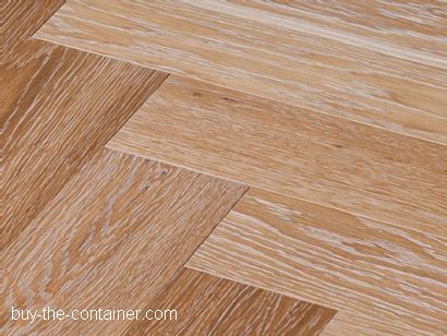 Oak herringbone parquetry wood flooring