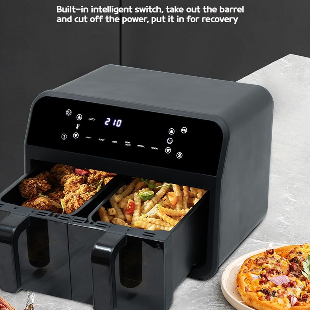 8L Dual Basket Multi-function Electric Air Fryer