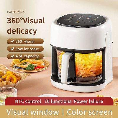 5L Large Capacity Luxury Square Intelligent Visual Electric Digital Air Fryer