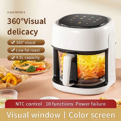 5L Large Capacity Luxury Square Intelligent Visual Electric Digital Air Fryer